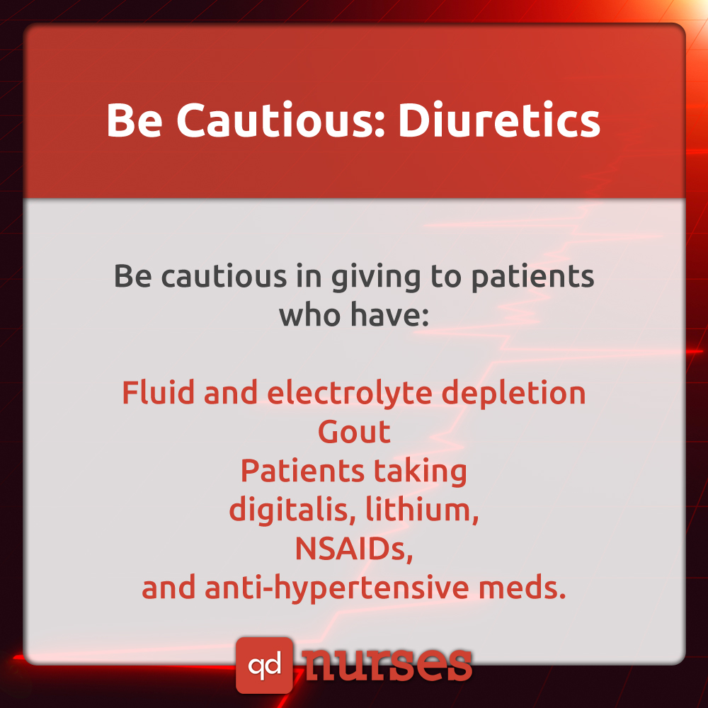 Be Cautious: Diuretics