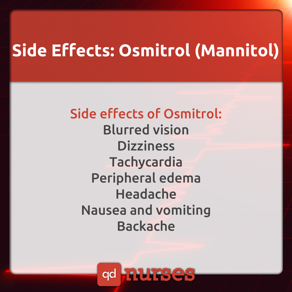 Side Effects of Osmitrol