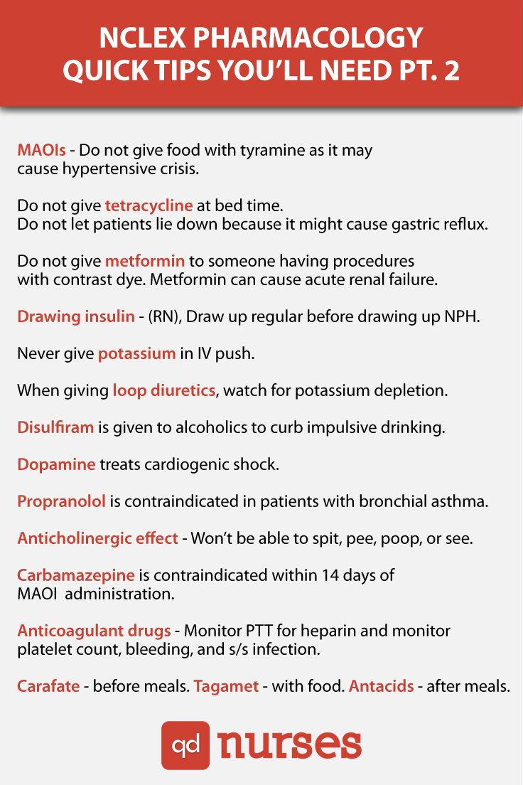 NCLEX Pharmacology Quick Tips Part II