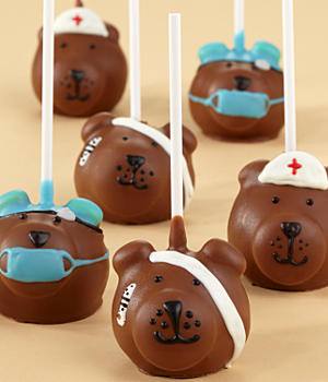 Get Well Bear Cake Pops - Pinned by Brenda Lee