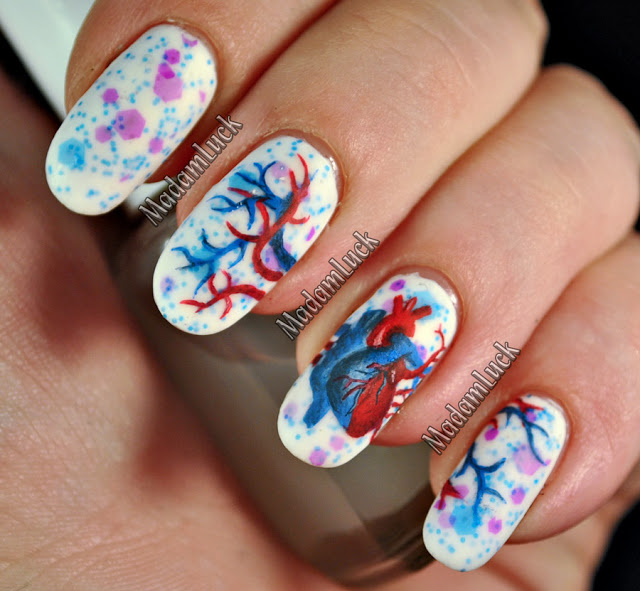 Heart Anatomy Manicure by Madamluck