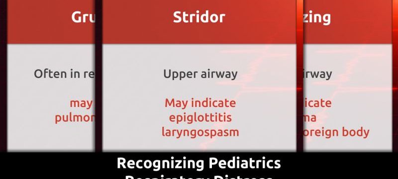 Recognizing Pediatrics Respiratory Distress