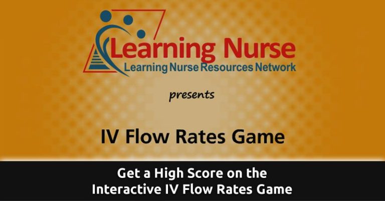 Get a High Score on the Interactive IV Flow Rates Game