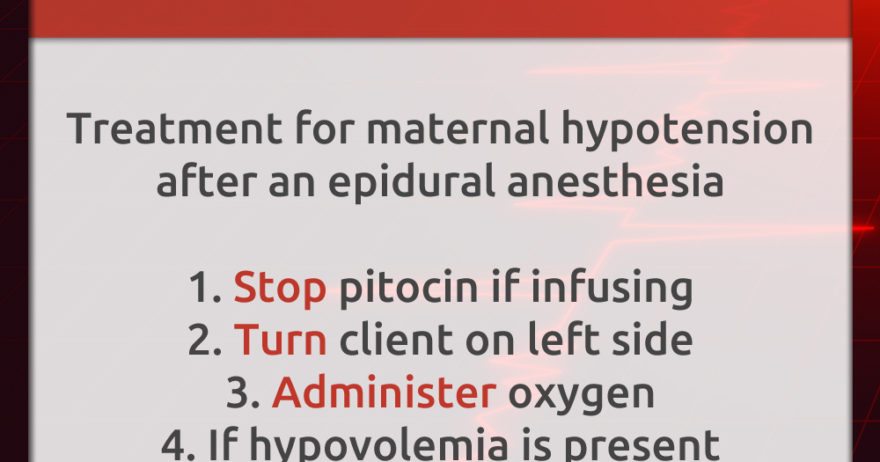 Maternal Hypotension