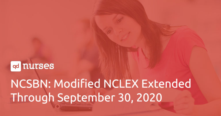 NCSBN: Modified NCLEX Extended Through September 30, 2020